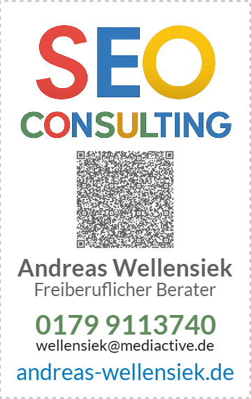 Digitale Visitenkarte SEO Consulting Andreas Wellensiek